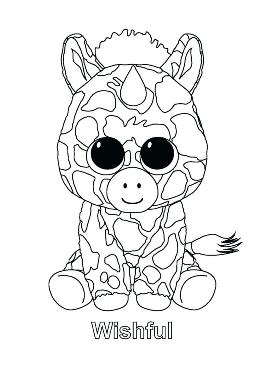 Wishful Licorn Beanie Boo Coloring Pdf Free Vectors